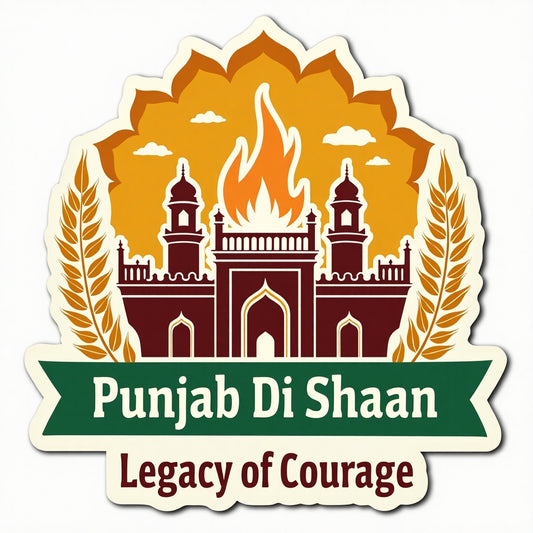Punjab Heritage Sticker – Khanda & Jallianwala Bagh Design