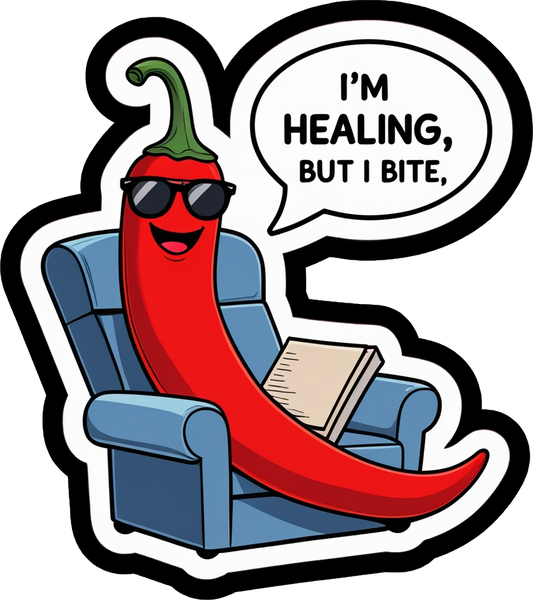 Therapized But Still Spicy Sticker – Desi Sass & Healing