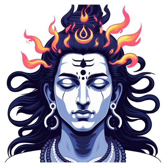 Shiva Mode Activated Sticker – Meditative Desi Art